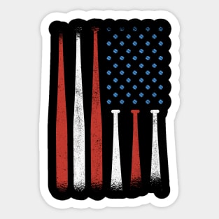 Patriotic Baseball American Flag | 4th of July Sticker